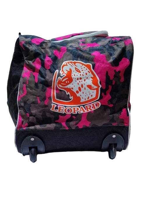 Three Wickets Leopard Polyester Cricket Kit Bag (Green)