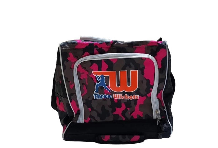 Three Wickets Leopard Polyester Cricket Kit Bag (Green)