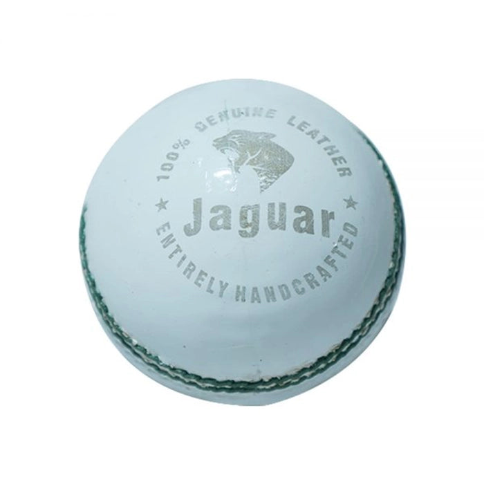 Three Wickets Jaguar White Leather Cricket Ball (Pack of 6)