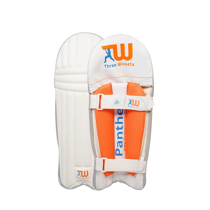 Three Wickets Panther Ultralight White Color Batting Pads (Weight 800 gm)