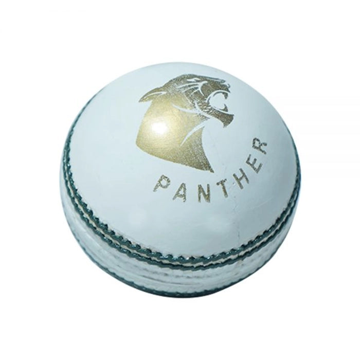 Three Wickets Panther White Cricket Leather Ball (Pack of 6)
