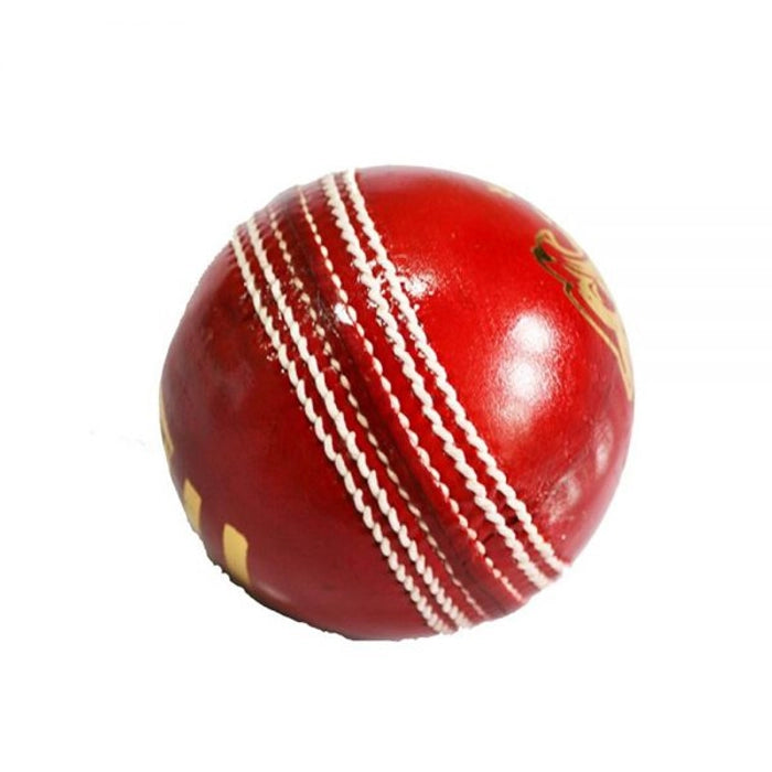 Three Wickets Panther Red Cricket Leather Ball (Pack of 6)