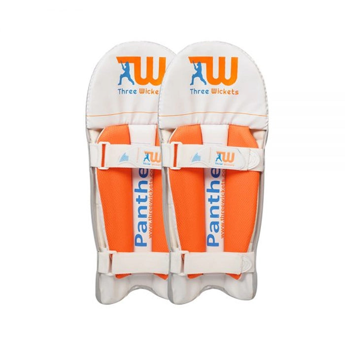 Three Wickets Panther Ultralight White Color Batting Pads (Weight 800 gm)