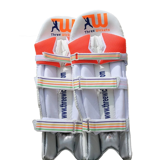 Three Wickets Leopard Cricket Test Grade Batting Pads (RH)
