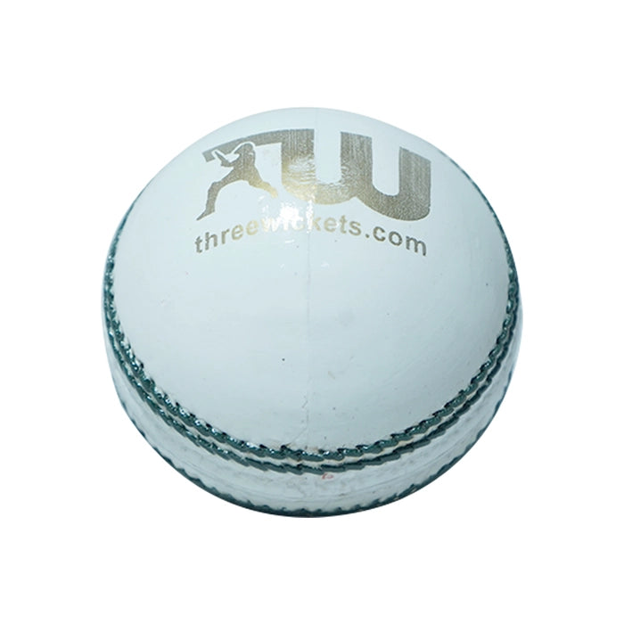 Three Wickets Jaguar White Leather Cricket Ball (Pack of 6)