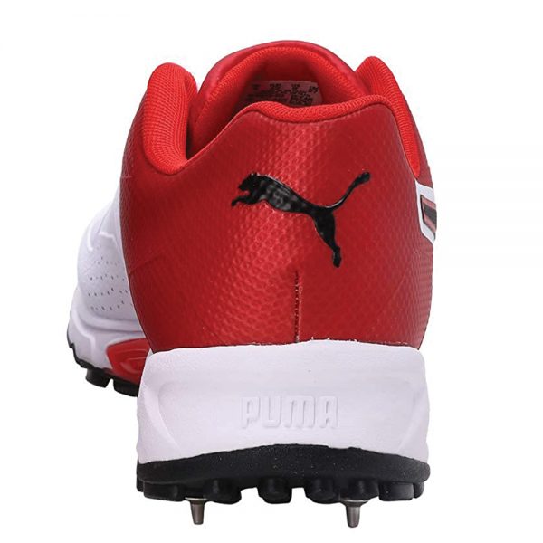 Puma Spike 19.1 White Black-Hi Cricket Shoes for Men (Size 06 UK)