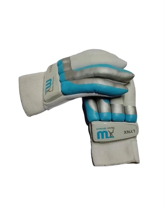 Three Wickets LYNX Batting Gloves Leather Palm (RH)