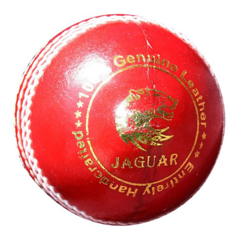 Three Wickets Jaguar Red Cricket Leather Balls (pack of 6 balls)