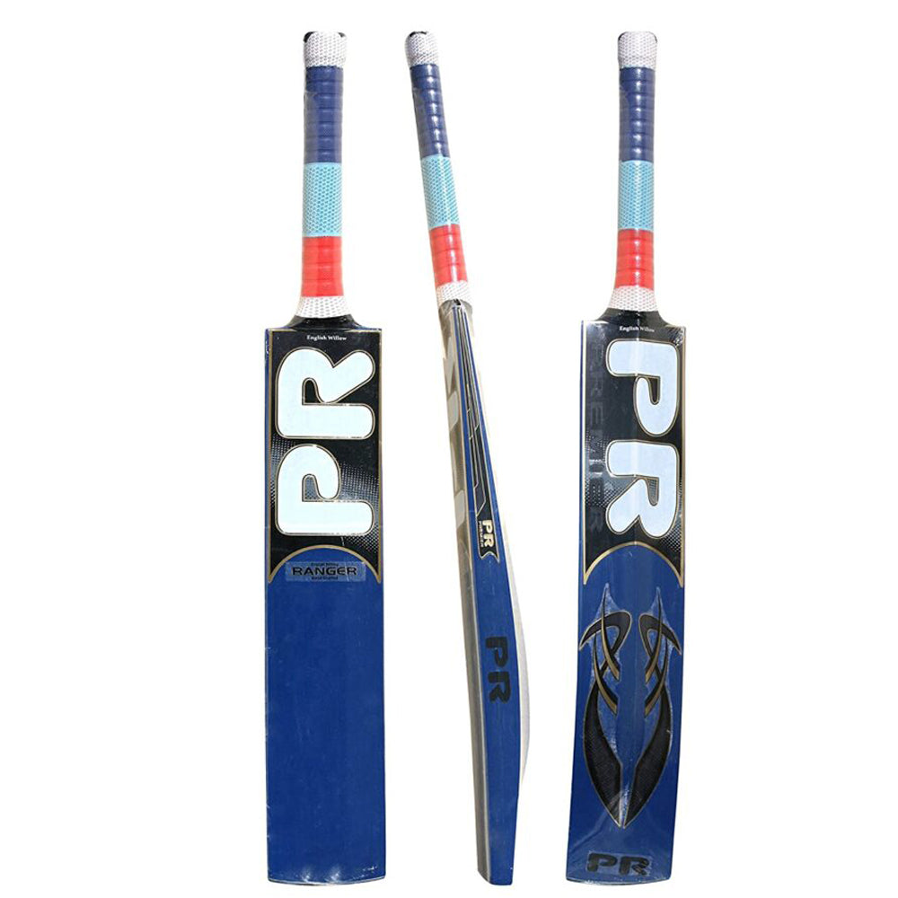 PR Ranger Multi Colored English Willow Cricket BAT (Short Handle)
