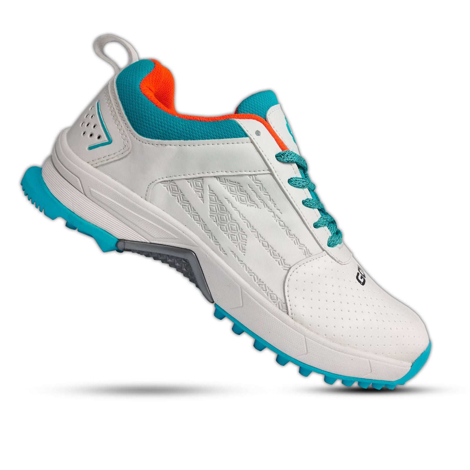 GOWIN TURF CRICKET STUD SHOES- WHITE ISLAND BLUE