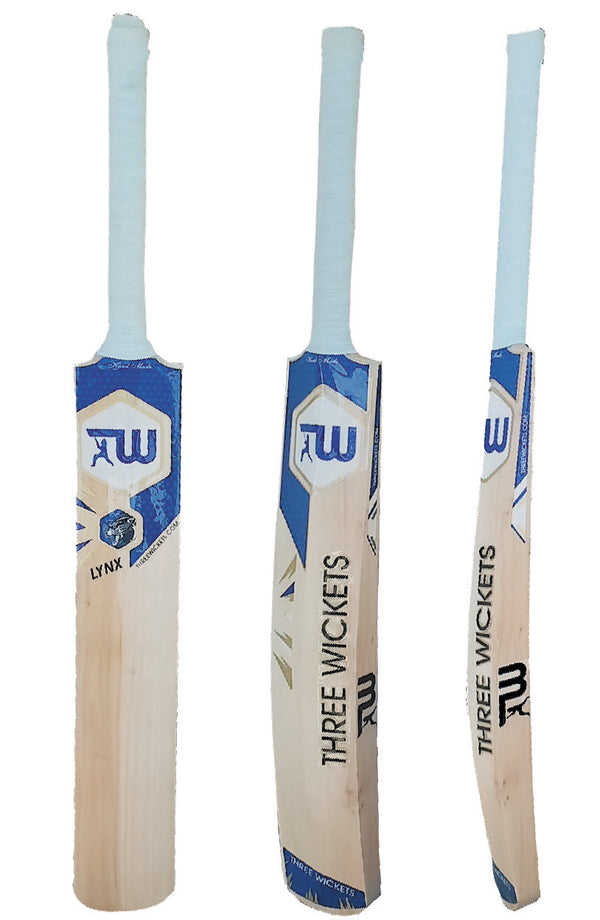 Three Wickets Lynx English Willow Cricket Bat (Short Handle)